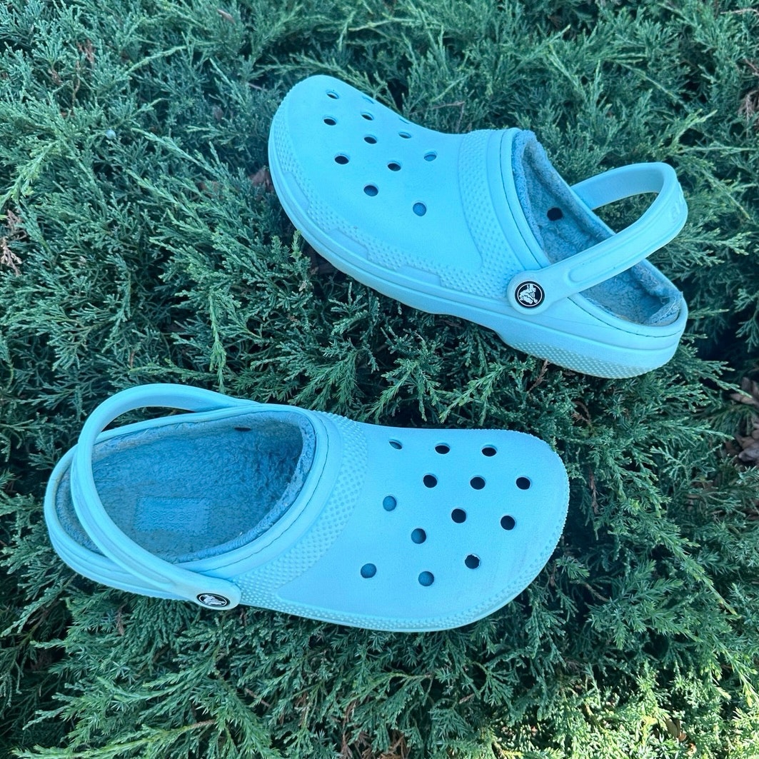 Crocs Classic Lined Adult Clogs Unisex M7 W9 Green Sandals